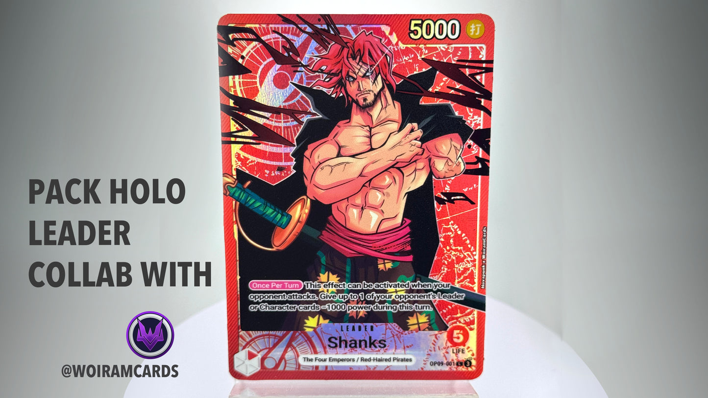 PRE- SALE PACK Leader holo + Shanks Playmat - One Piece TCG - Nova Punk original Desing