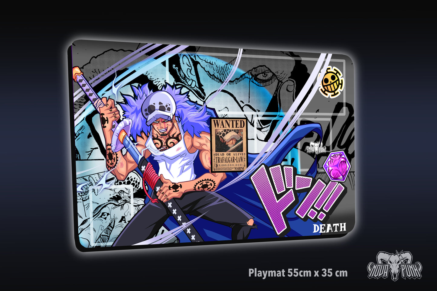 Trafalgar Law Playmat - One Piece TCG - Nova Punk original Desing