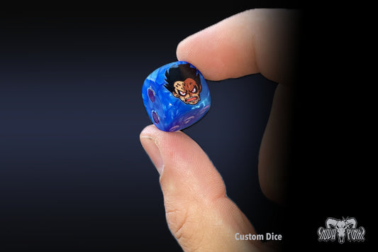 Dado Custom - One Piece TCG - gameboard - dice - Snake man blue