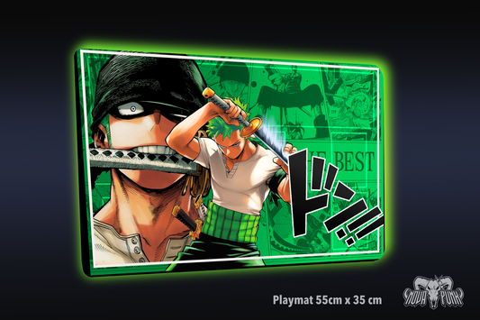 Zoro Roronoa pírate hunter Playmat - One Piece TCG  op12- Nova Punk original Desing